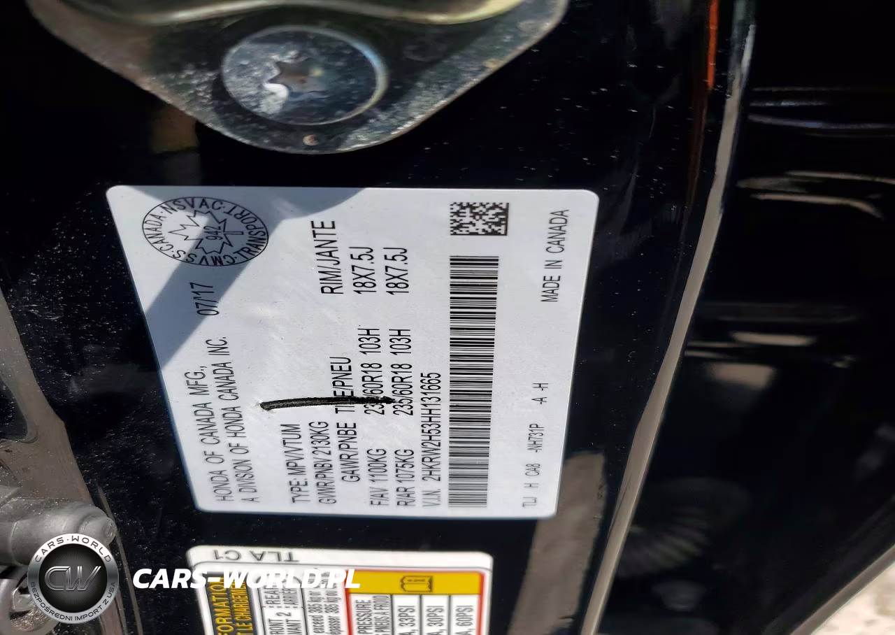 2017 Honda Cr-V Ex VIN:2HKRW2H53HH131665 - 13