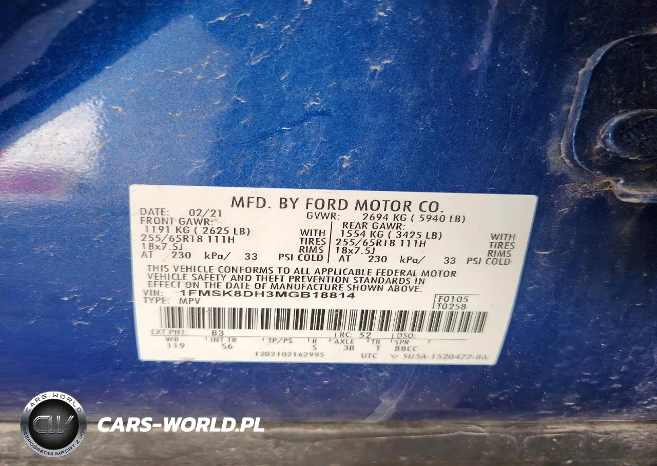 2021 Ford Explorer Xlt VIN:1FMSK8DH3MGB18814 - 13