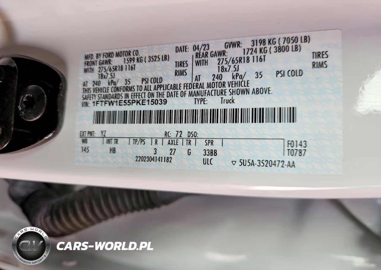 2023 Ford F150 Supercrew VIN:1FTFW1E55PKE15039 - 12