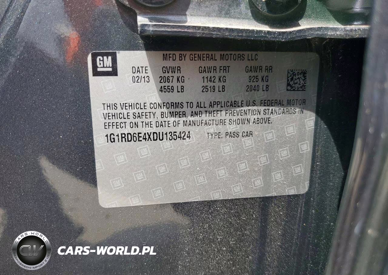 2013 Chevrolet Volt VIN:1G1RD6E4XDU135424 - 12