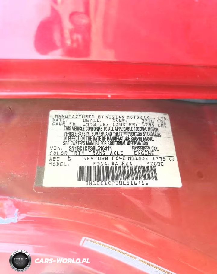 2011 Nissan Versa 1.8 S VIN:3N1BC1CP3BL516411 - 13