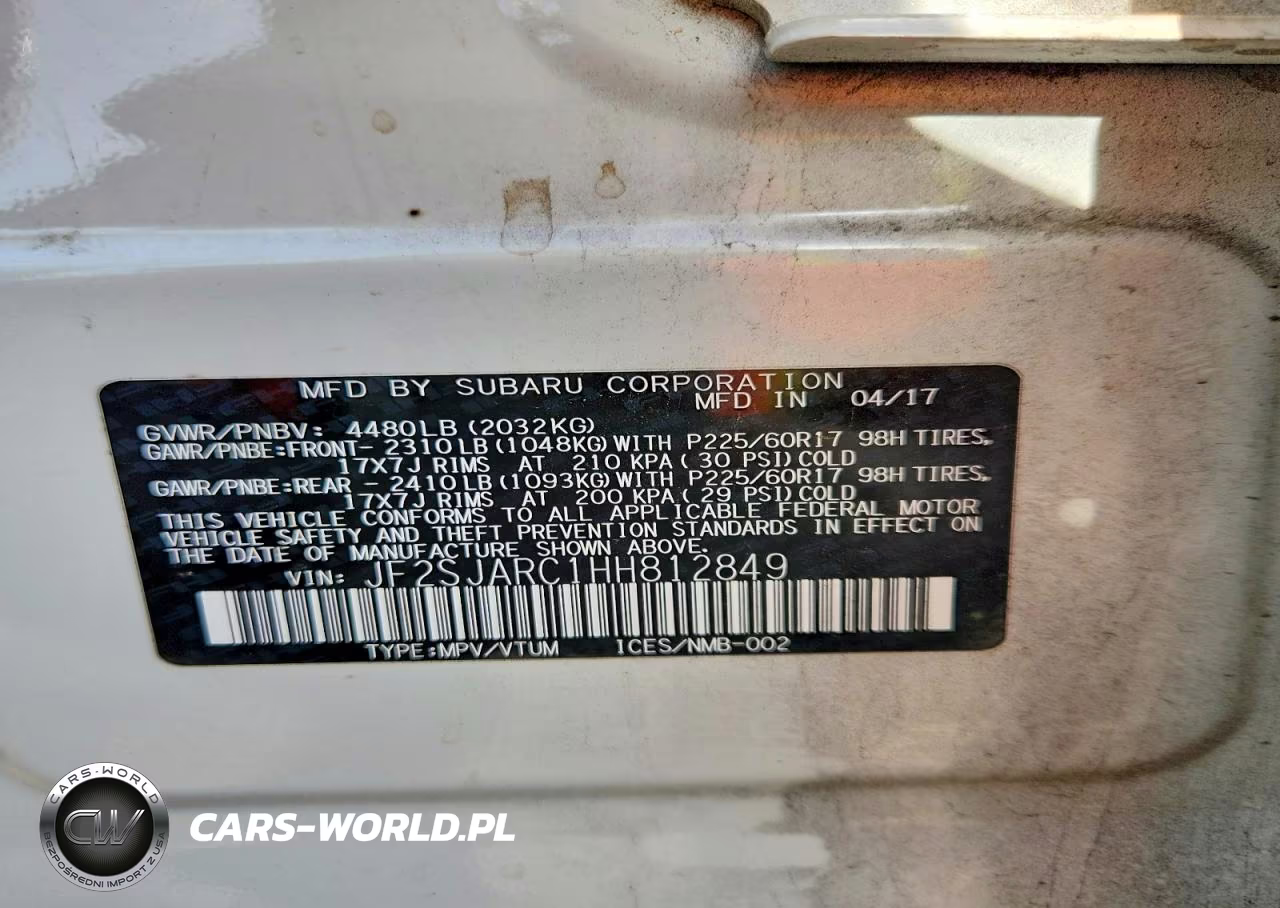2017 Subaru Forester 2.5I Limited VIN:JF2SJARC1HH812849 - 14