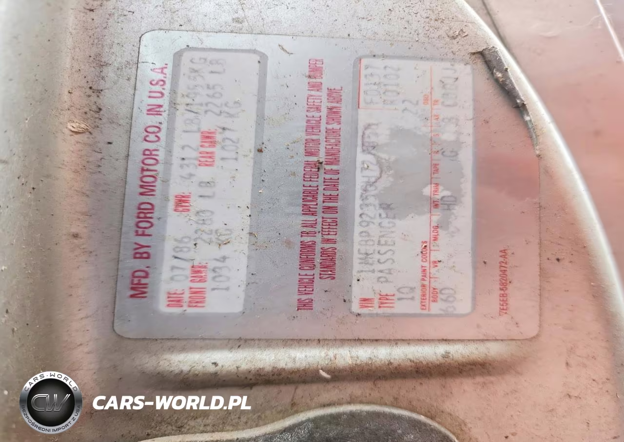 1986 Mercury Cougar VIN:1MEBP9235GH728858 - 12