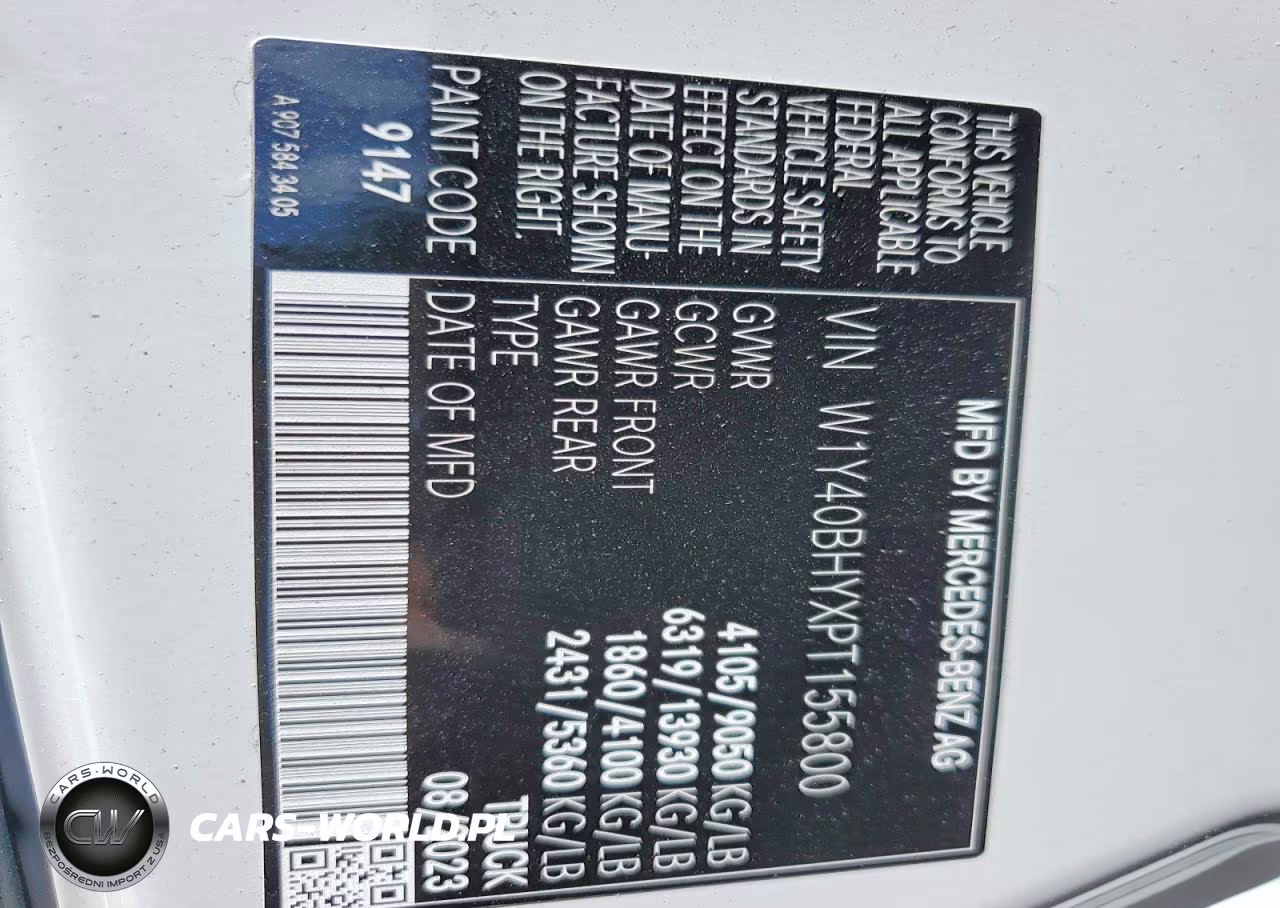 2023 Mercedes Benz Sprinter 2500 Delivery Van VIN:W1Y40BHYXPT155800 - 14