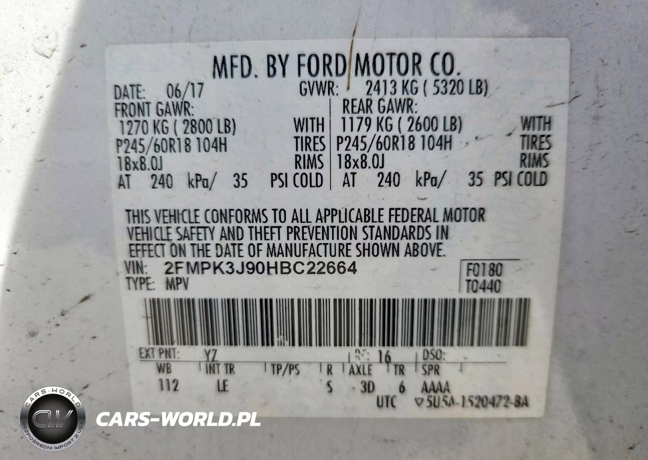 2017 Ford Edge Sel VIN:2FMPK3J90HBC22664 - 12