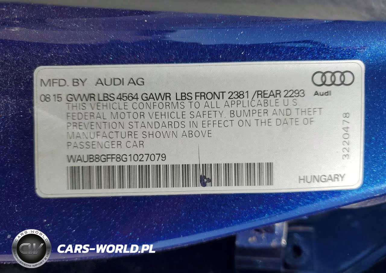 2016 Audi A3 VIN:WAUB8GFF8G1027079 - 12