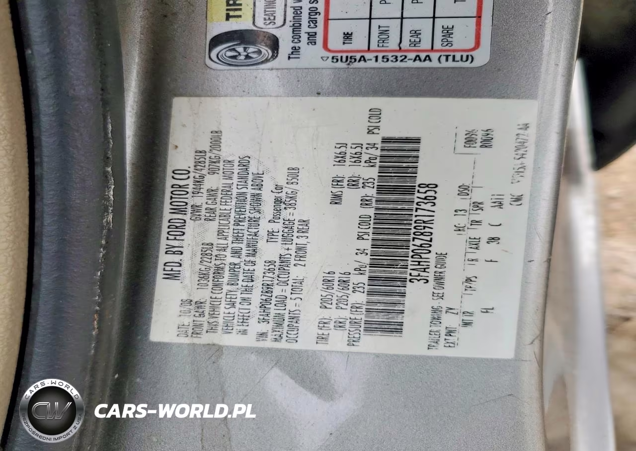 2009 Ford Fusion VIN:3FAHP06Z89R173658 - 12