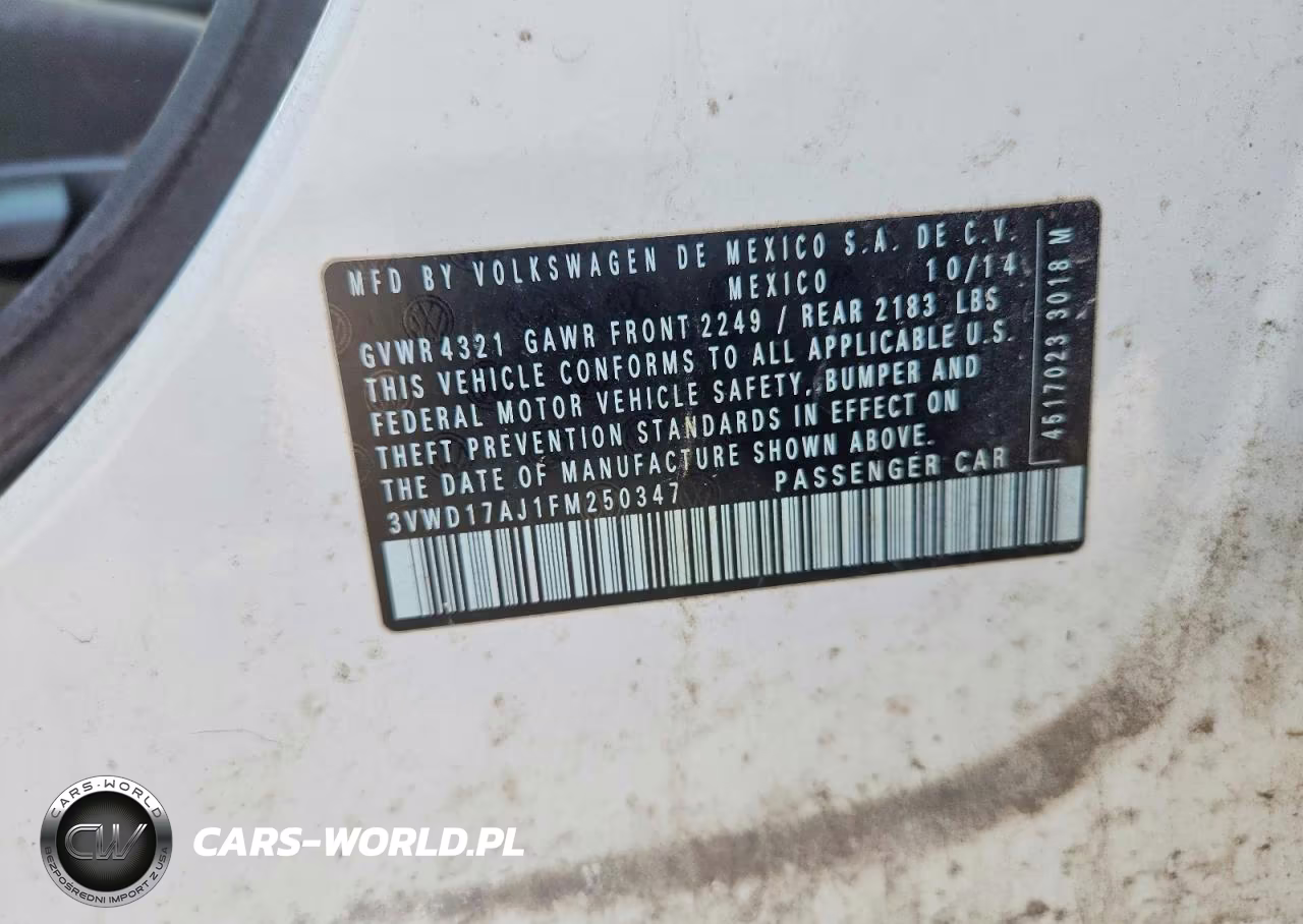 2015 Volkswagen Jetta Se VIN:3VWD17AJ1FM250347 - 13