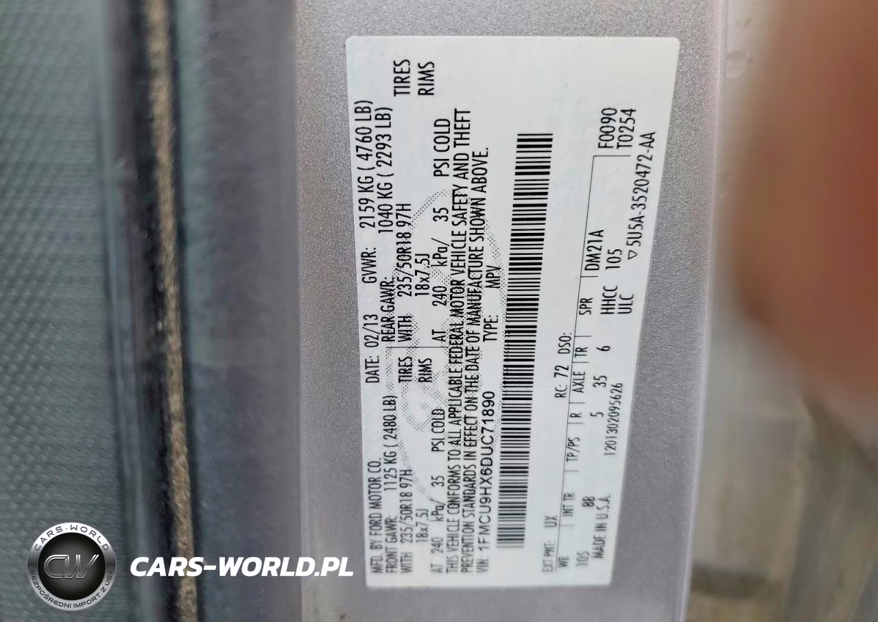 2013 Ford Escape Sel VIN:1FMCU9HX6DUC71890 - 12