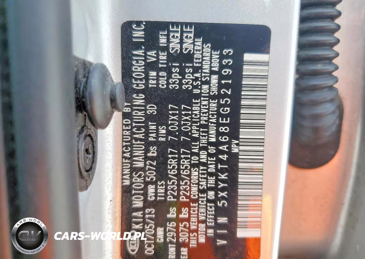 2014 Kia Sorento Lx VIN:5XYKT4A68EG521933 - 14