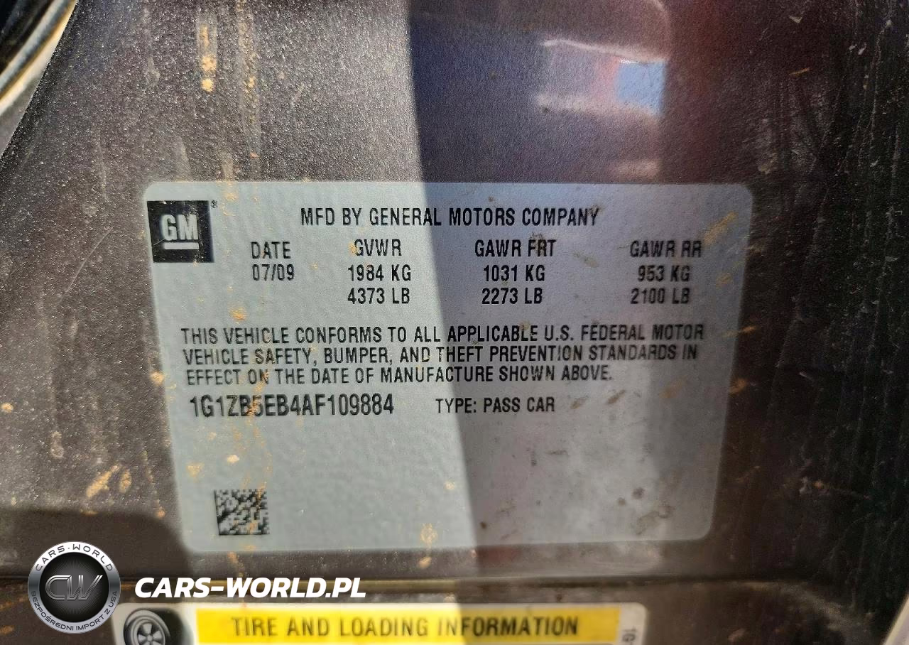 2010 Chevrolet Malibu Ls VIN:1G1ZB5EB4AF109884 - 12