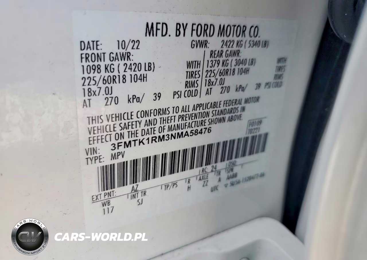 2022 Ford Mustang Mach-E Select VIN:3FMTK1RM3NMA58476 - 14