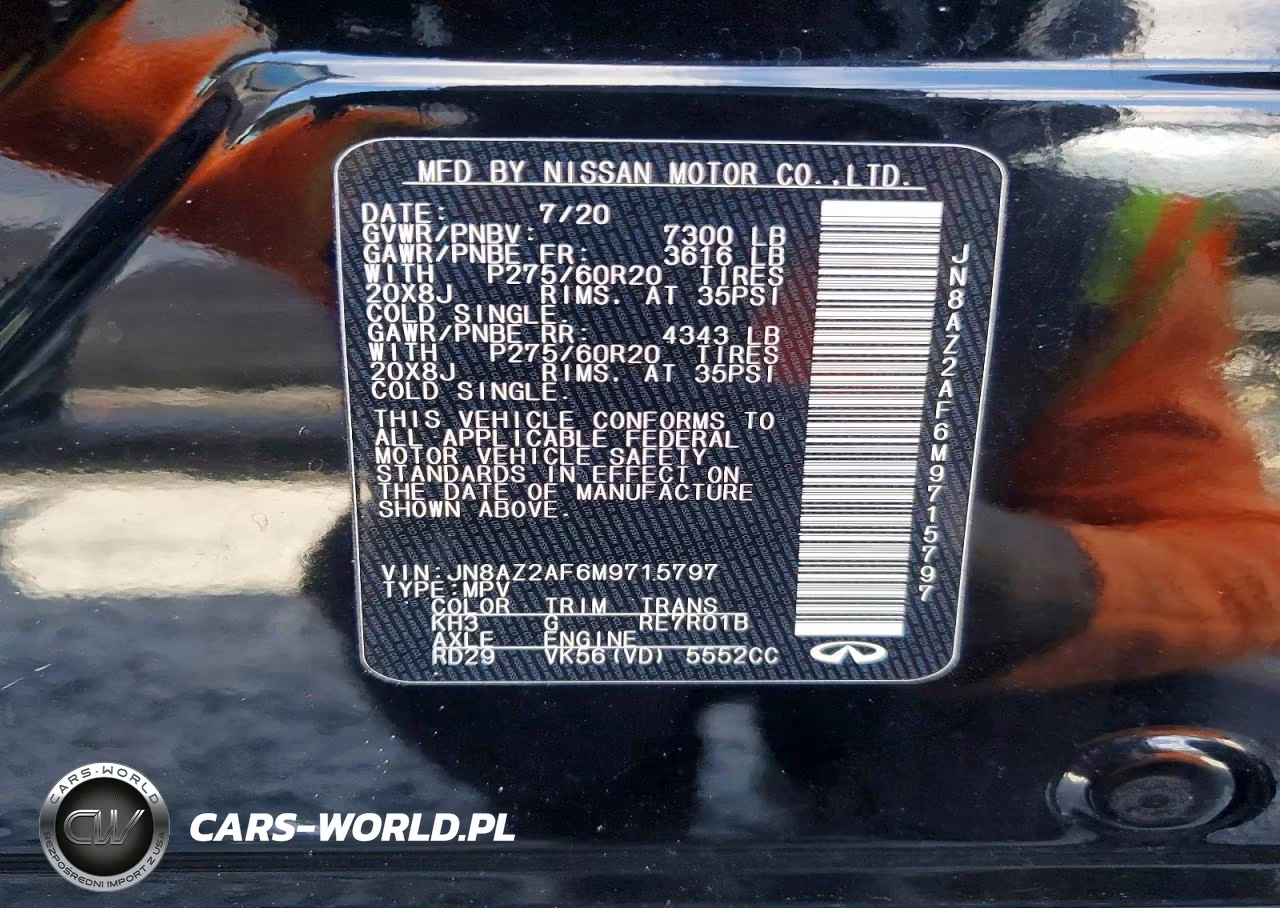 2021 Infiniti Qx80 Luxe VIN:JN8AZ2AF6M9715797 - 13