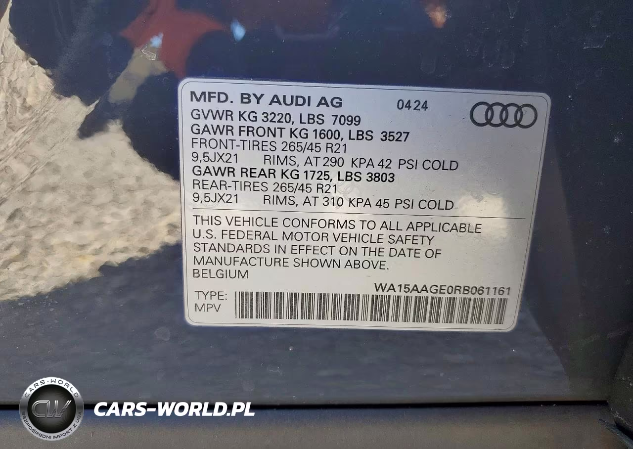2024 Audi Q8 E-Tron Premium Plus VIN:WA15AAGE0RB061161 - 12