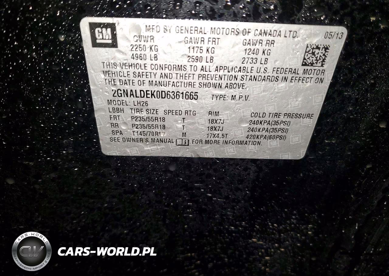 2013 Chevrolet Equinox Lt VIN:2GNALDEK0D6361665 - 13