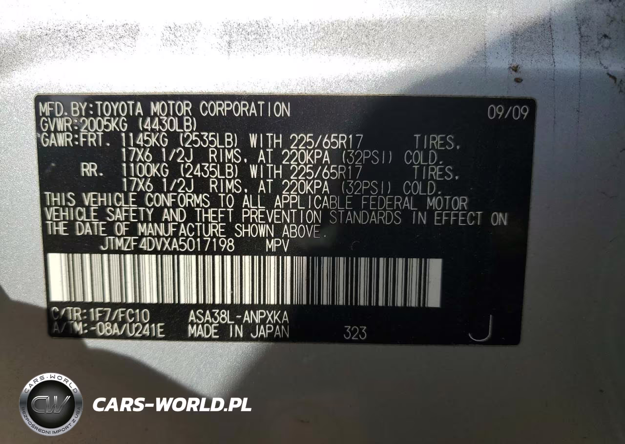 TOYOTA RAV4 VIN:JTMZF4DVXA5017198 - 13