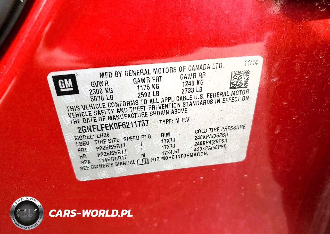2015 Chevrolet Equinox Lt VIN:2GNFLFEK0F6211737 - 13