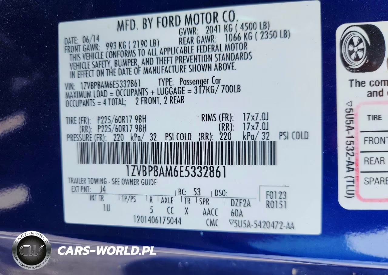2014 Ford Mustang VIN:1ZVBP8AM6E5332861 - 12