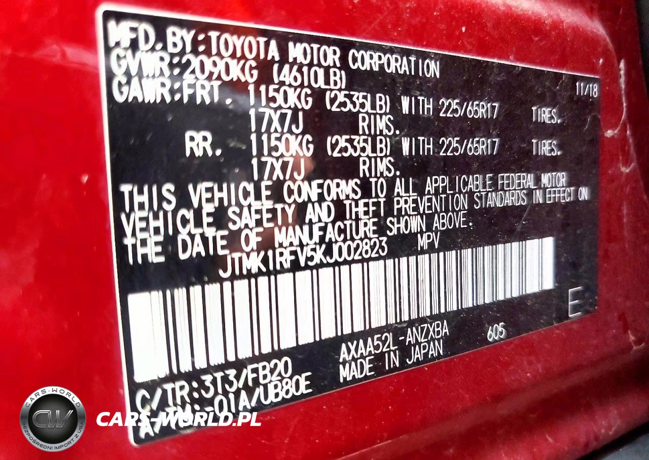 2020 Toyt Rav4 VIN:JTMK1RFV5KJ002823 - 13