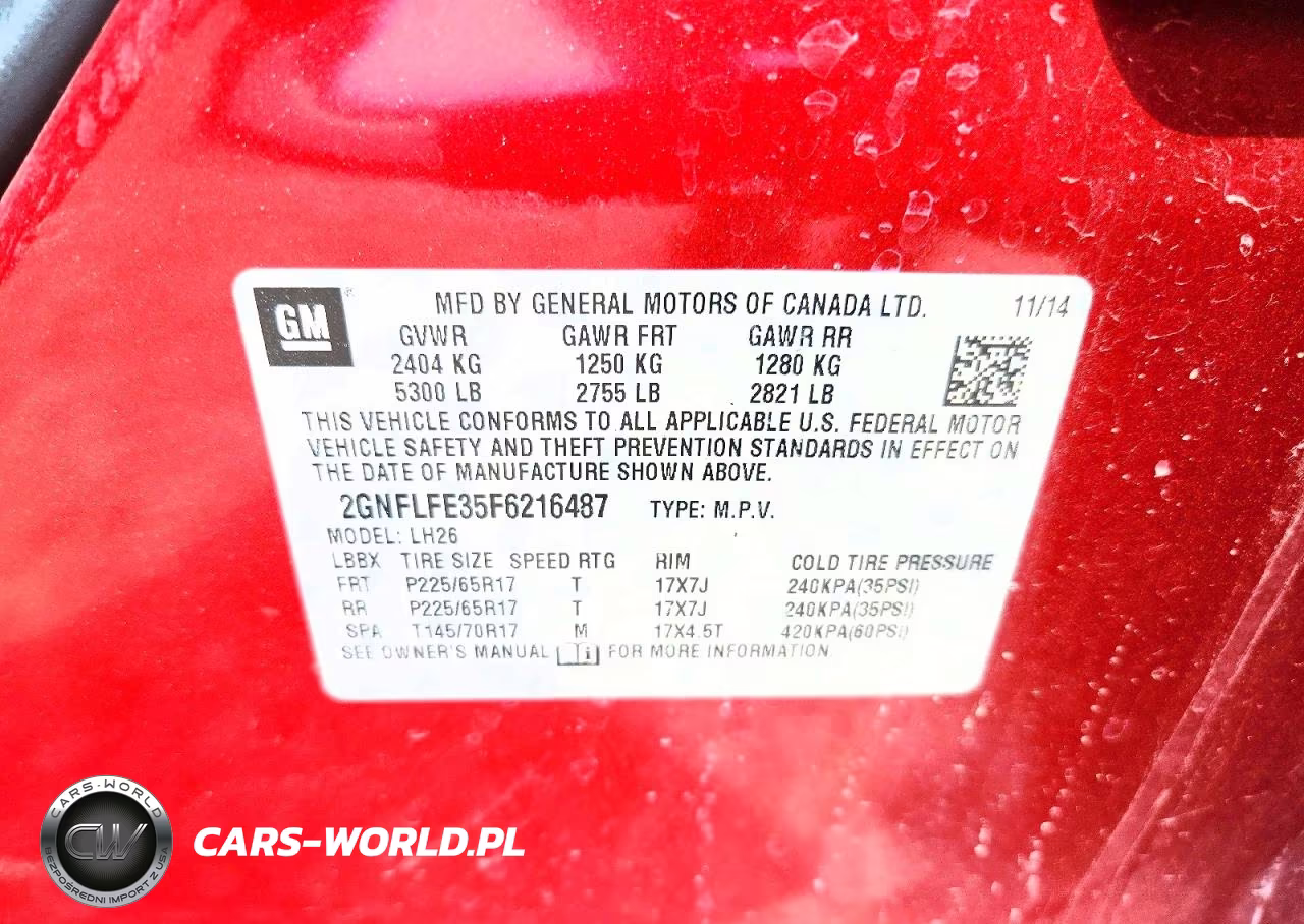 2015 Chevrolet Equinox Lt VIN:2GNFLFE35F6216487 - 13
