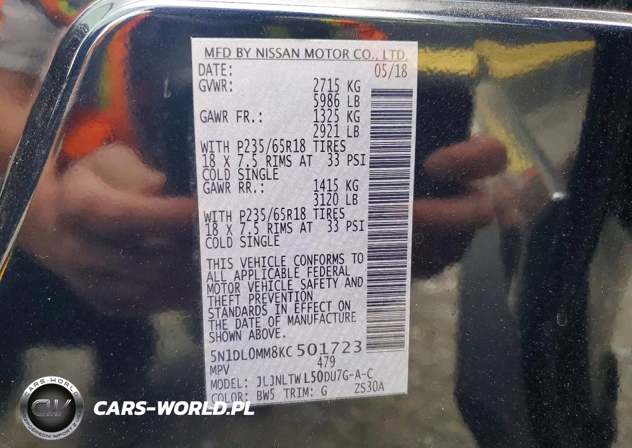 2019 Infiniti Qx60 Luxe VIN:5N1DL0MM8KC501723 - 14