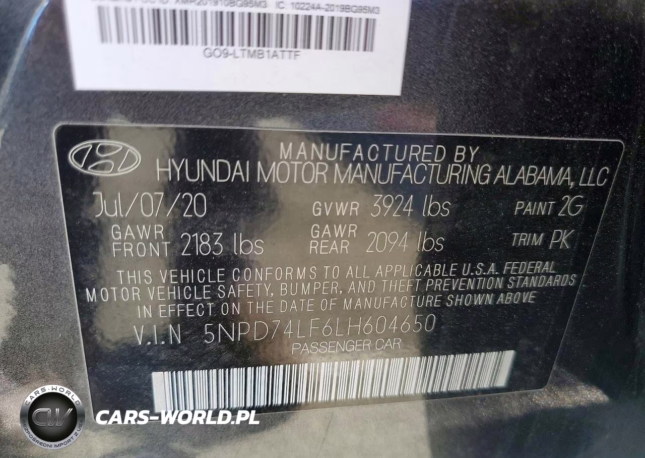 2020 Hyundai Elantra Se VIN:5NPD74LF6LH604650 - 13