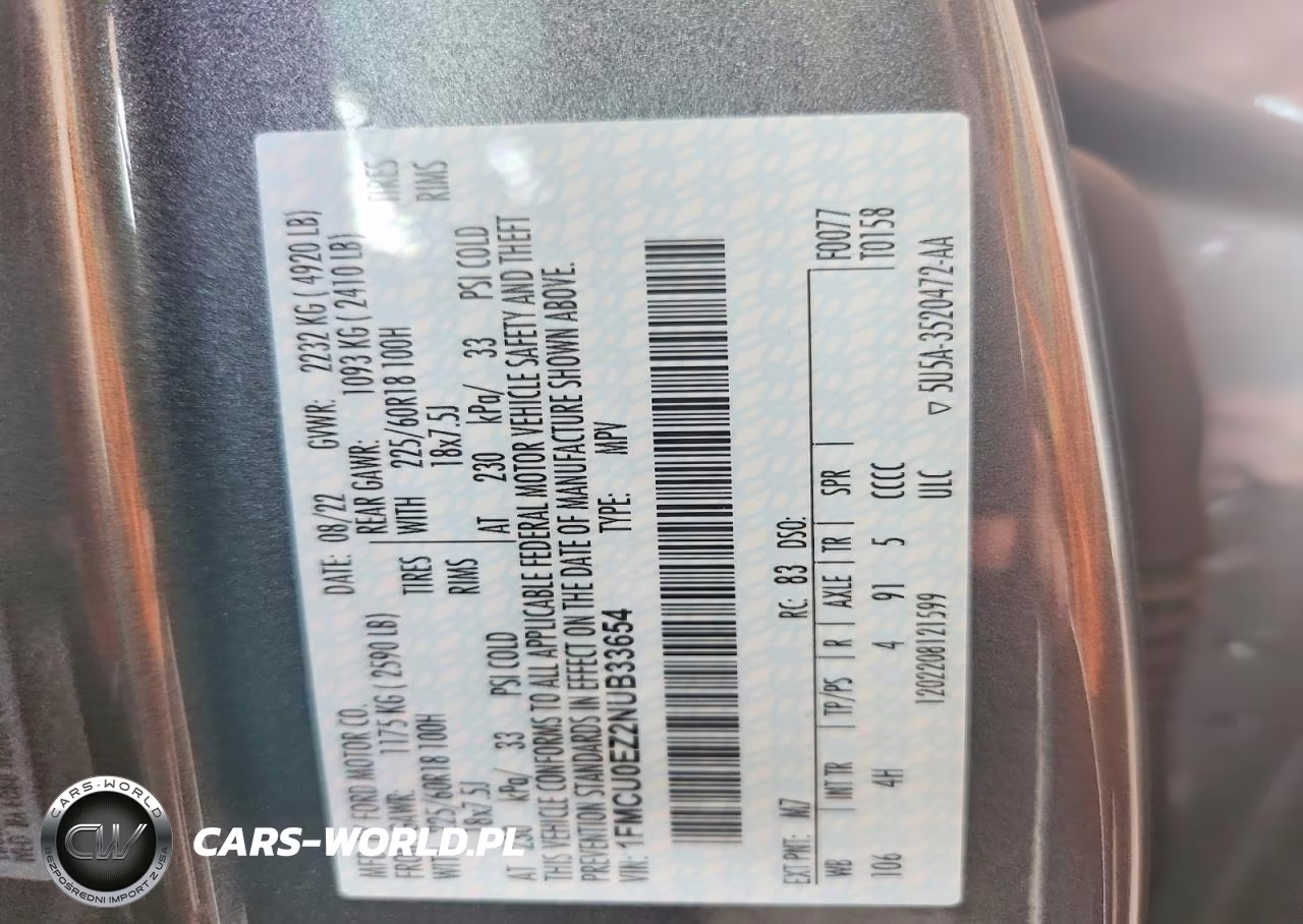 2022 Ford Escape Se Plug-In Hybrid VIN:1FMCU0EZ2NUB33654 - 12