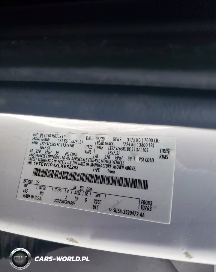 2020 Ford F-150 Police Responder Xl VIN:1FTEW1P4XLKE82293 - 12