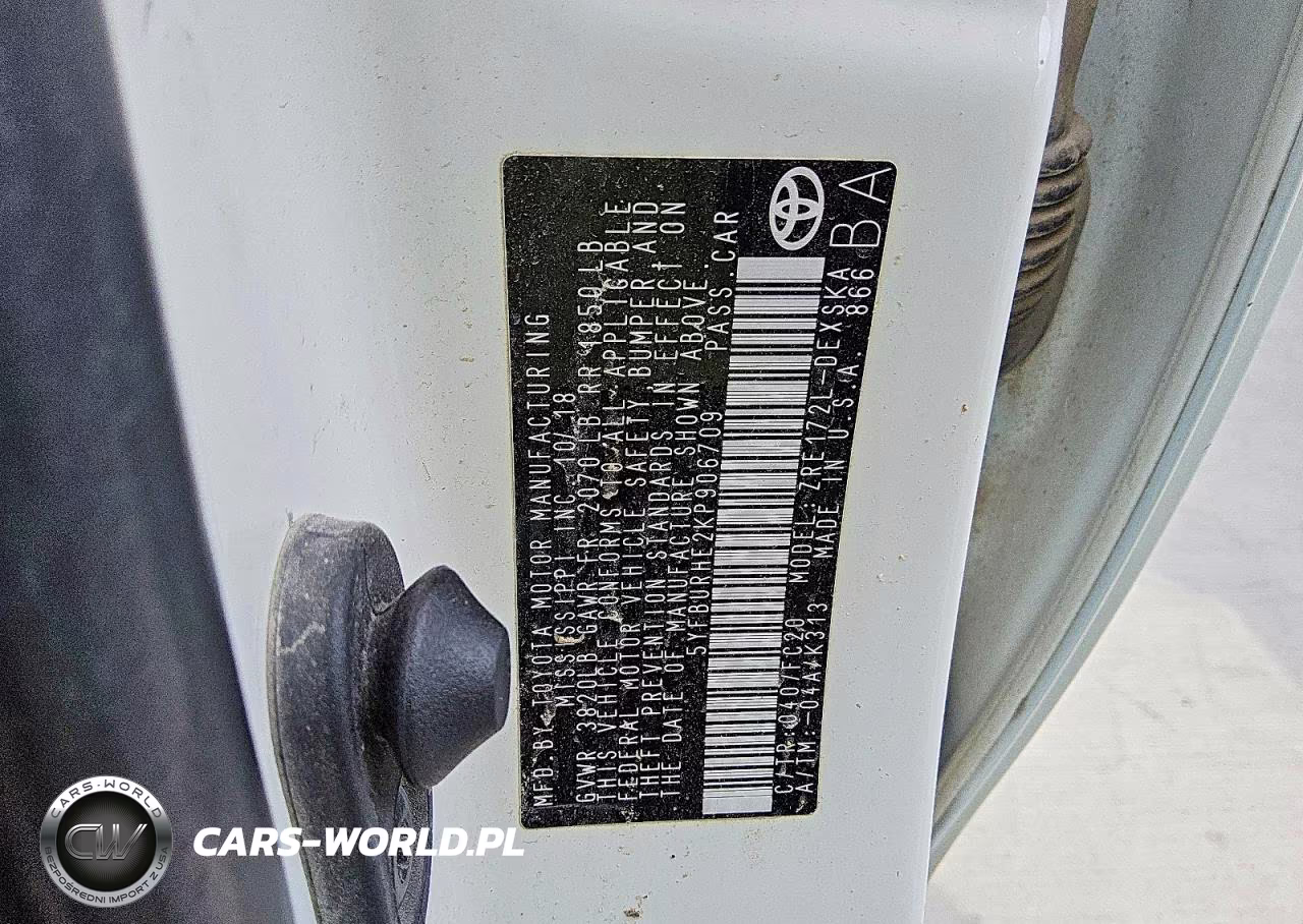 2019 Toyota Corolla Se VIN:5YFBURHE2KP906709 - 12