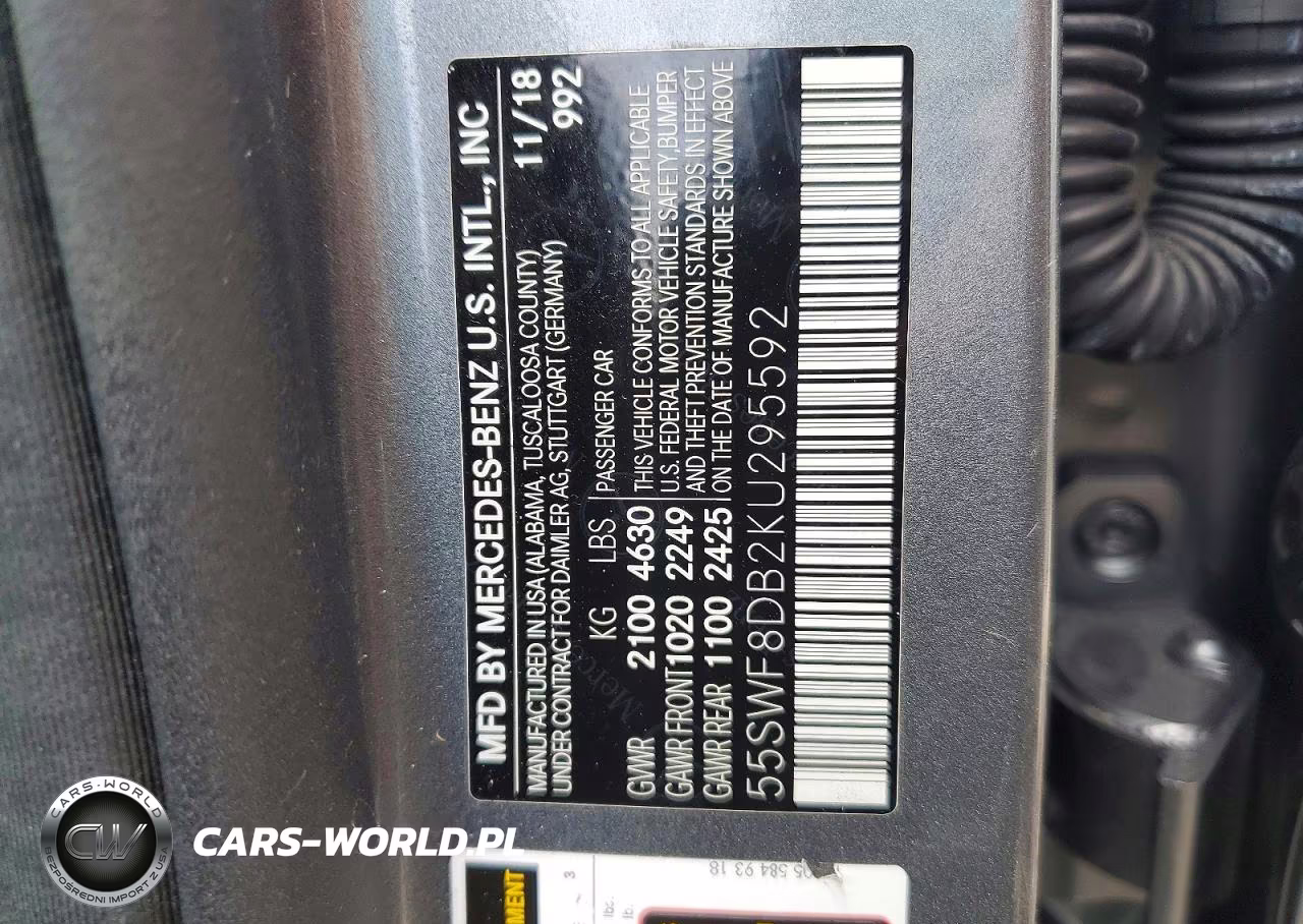 2019 Mercedes-Benz C 300 VIN:55SWF8DB2KU295592 - 12