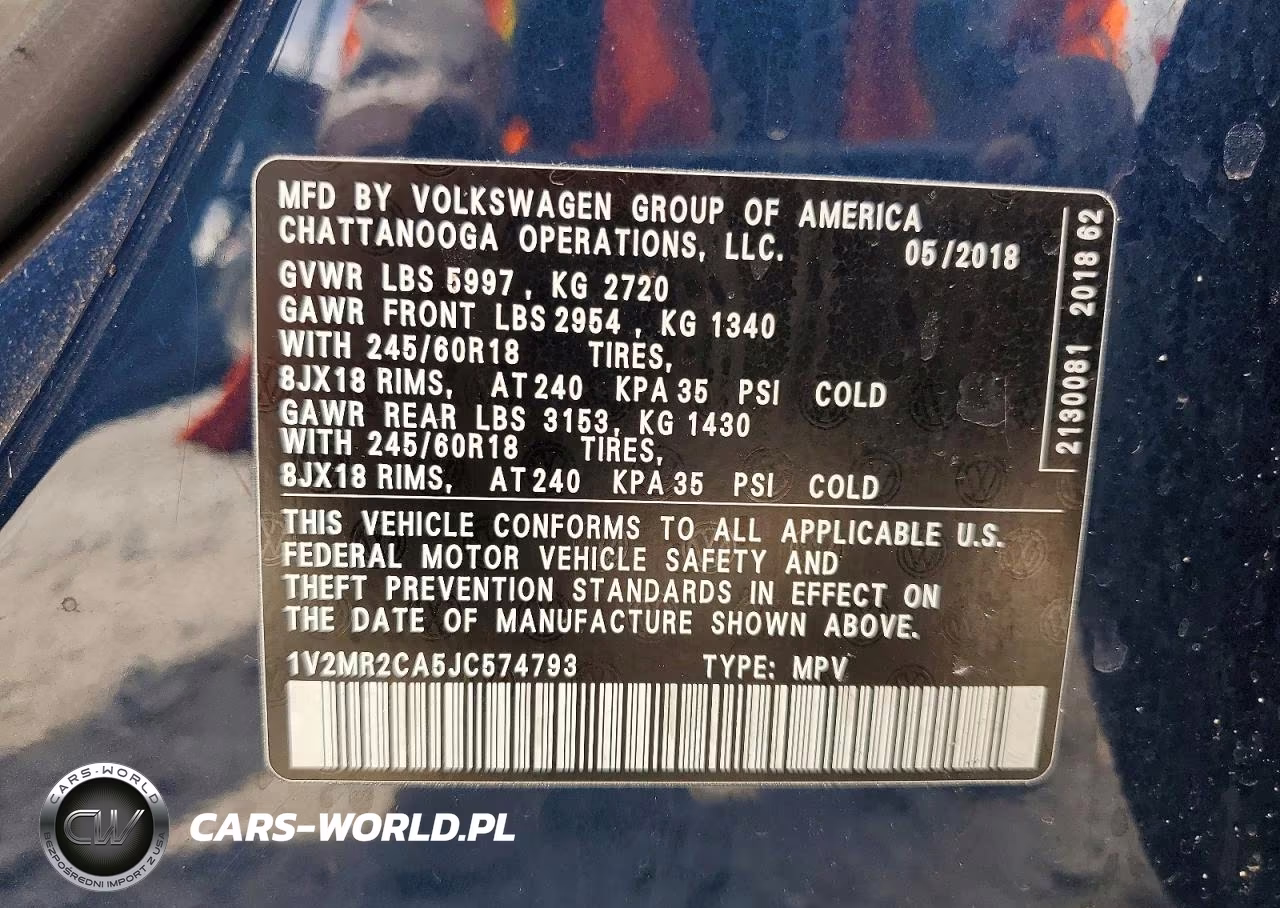 2018 Volkswagen Atlas Sel VIN:1V2MR2CA5JC574793 - 12