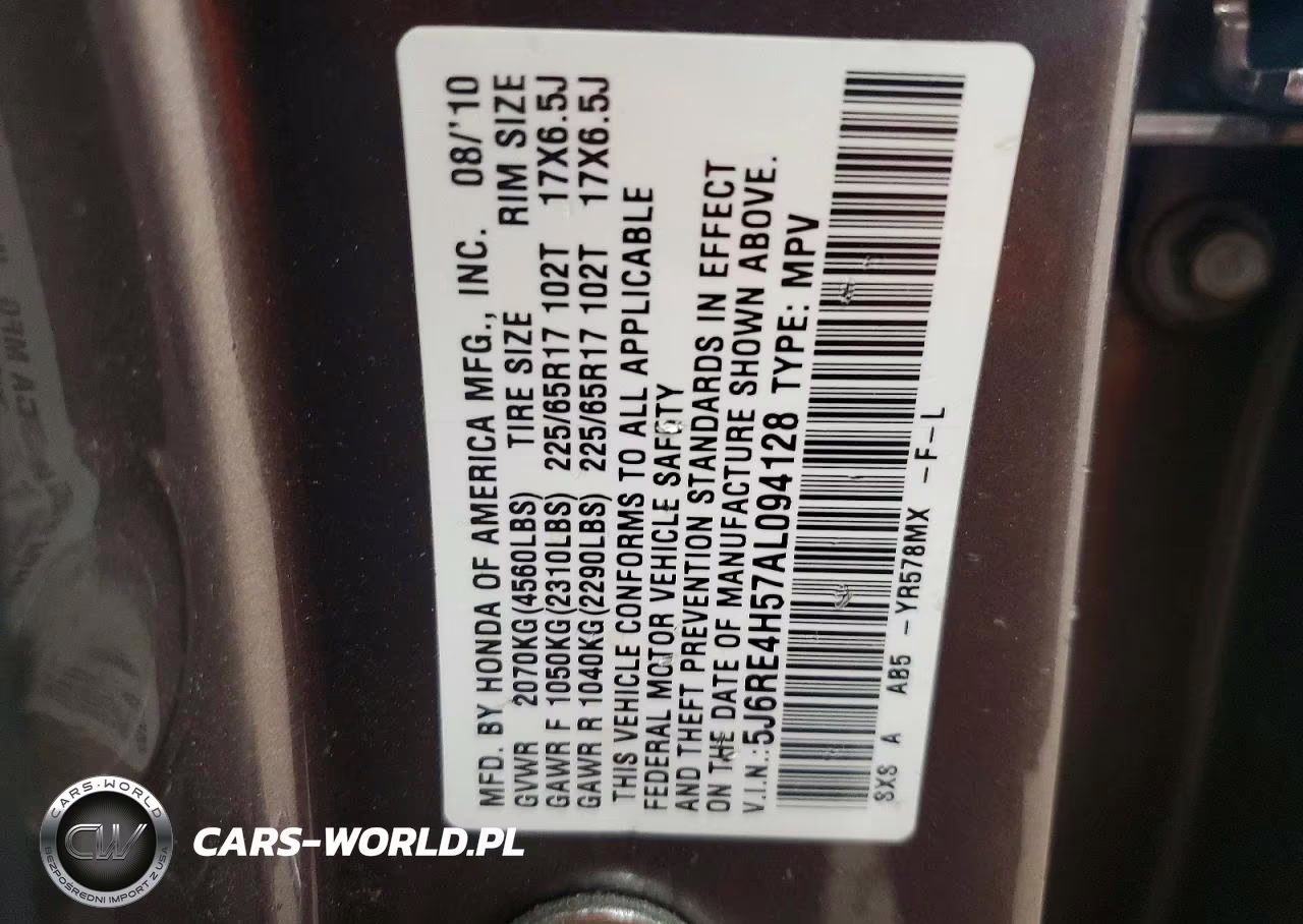 2010 Honda Cr-V Ex VIN:5J6RE4H57AL094128 - 13
