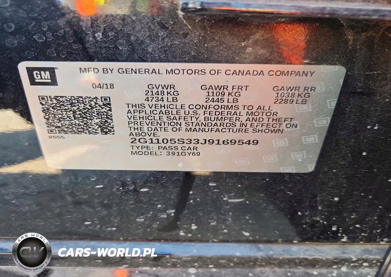 2018 Chevrolet Impala Lt VIN:2G1105S33J9169549 - 13