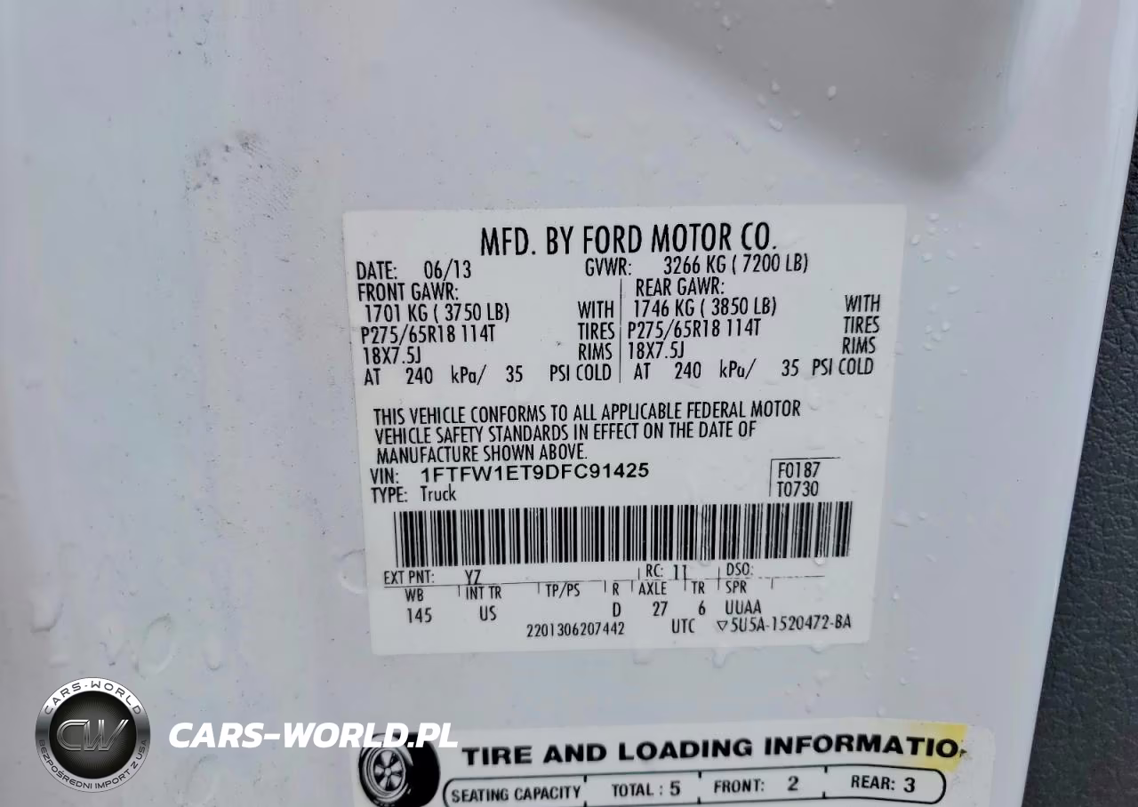 2013 Ford F150 Supercrew VIN:1FTFW1ET9DFC91425 - 12