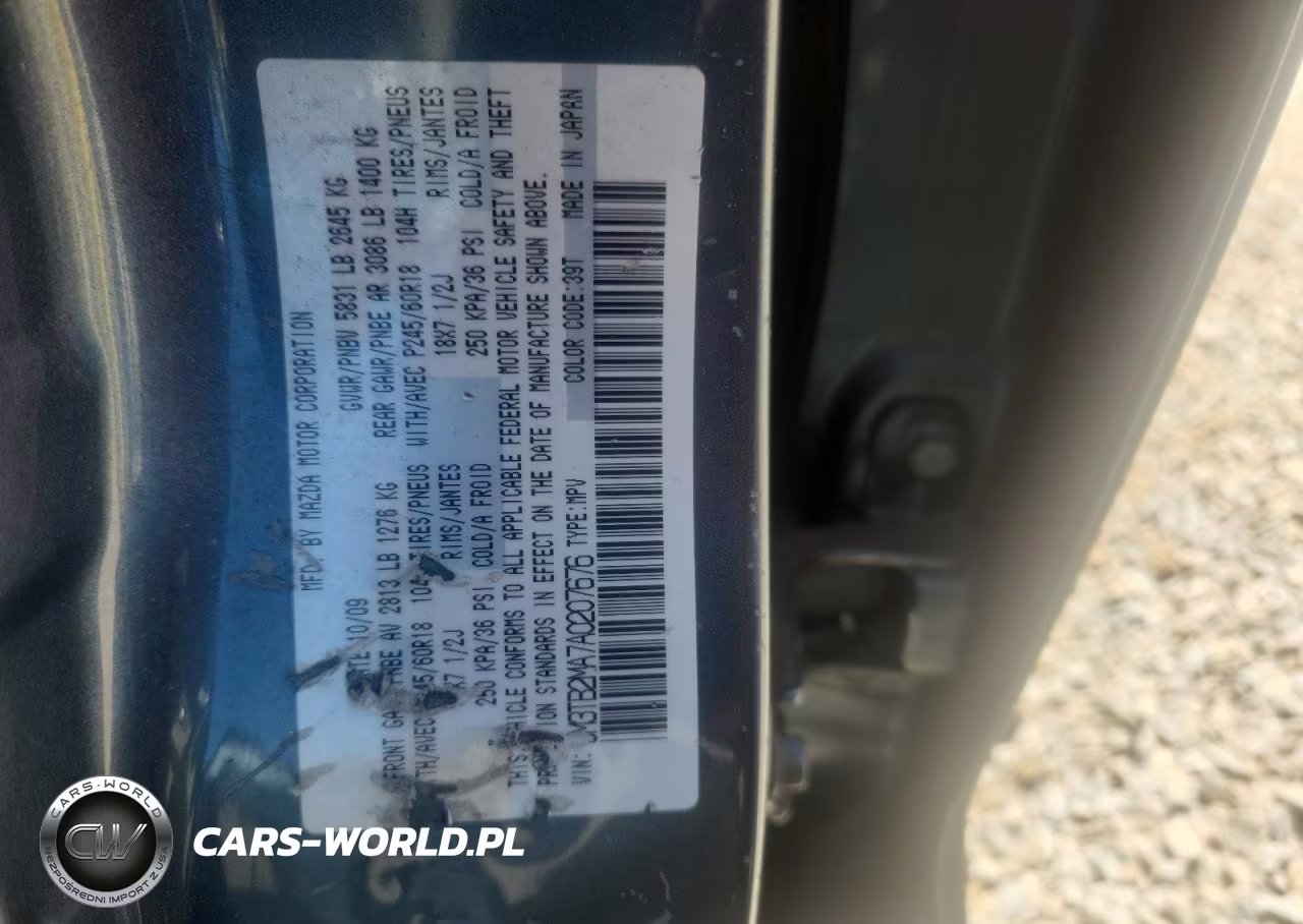 2010 Mazda Cx-9 VIN:JM3TB2MA7A0207676 - 13