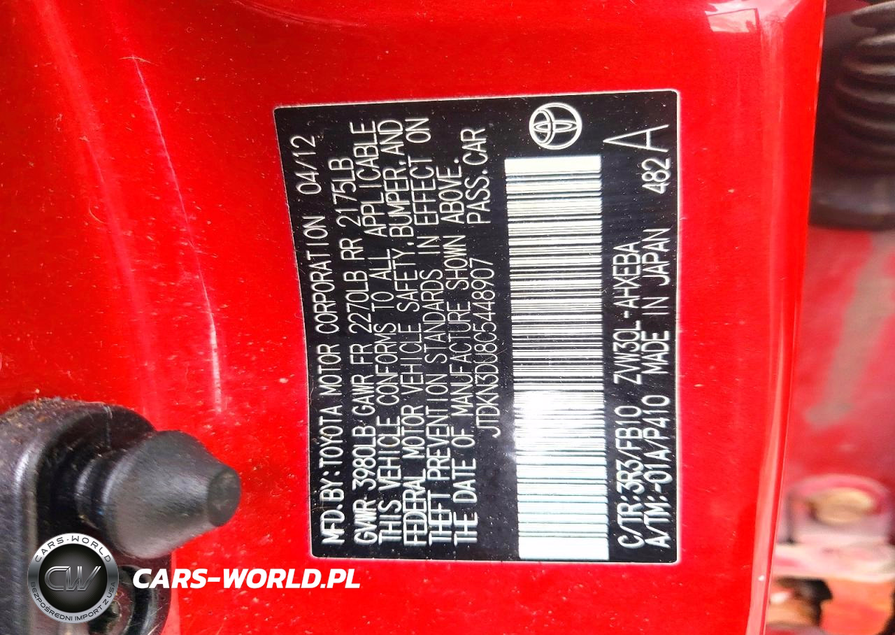 2012 Toyota Prius Three VIN:JTDKN3DU8C5448907 - 12