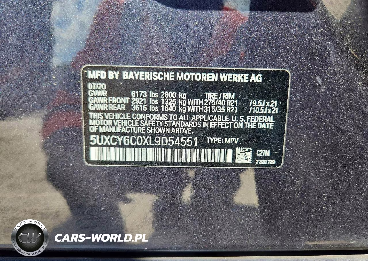 2020 BMW X6 xDrive40I VIN:5UXCY6C0XL9D54551 - 13