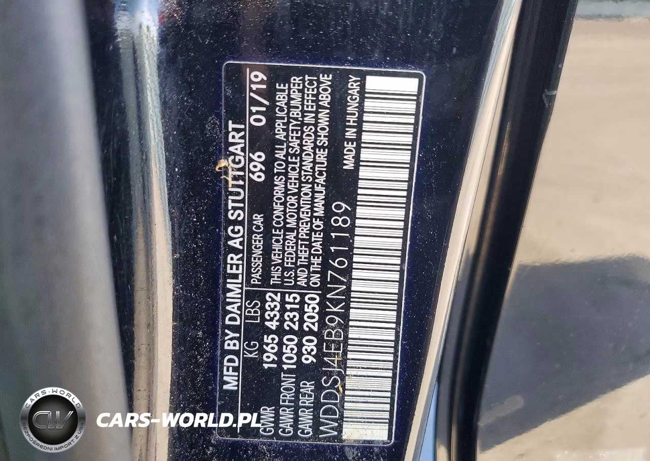 2019 Mercedes Benz Cla 250 VIN:WDDSJ4EB9KN761189 - 12