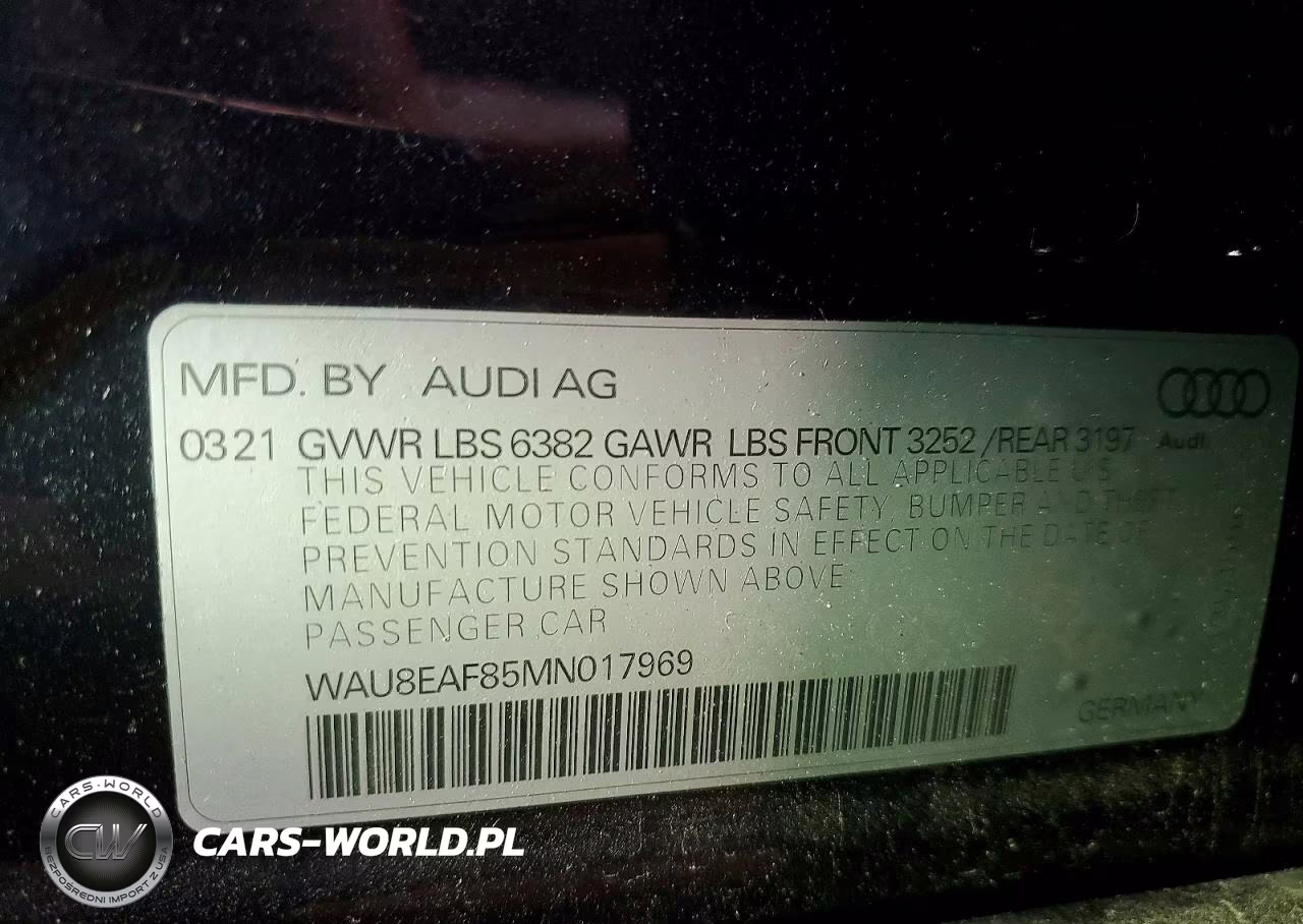 2021 Audi A8 L VIN:WAU8EAF85MN017969 - 12