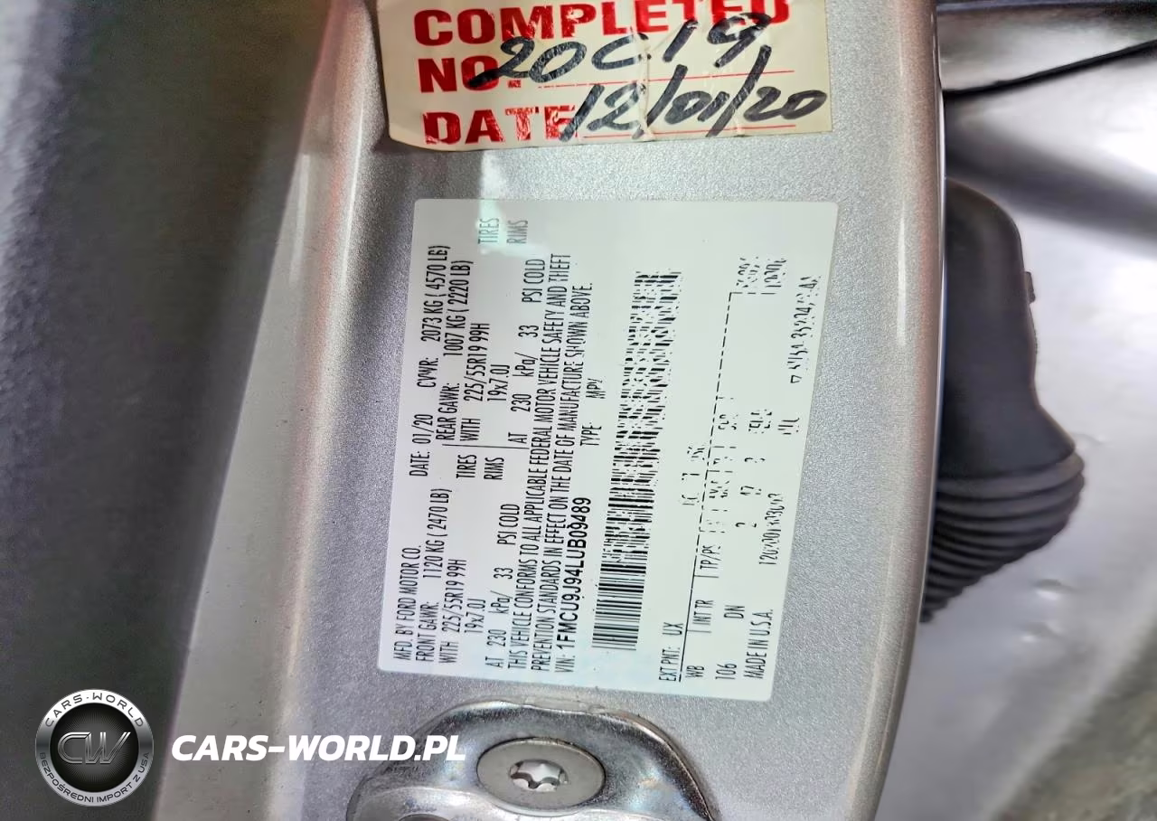2020 Ford Escape Titanium VIN:1FMCU9J94LUB09489 - 12