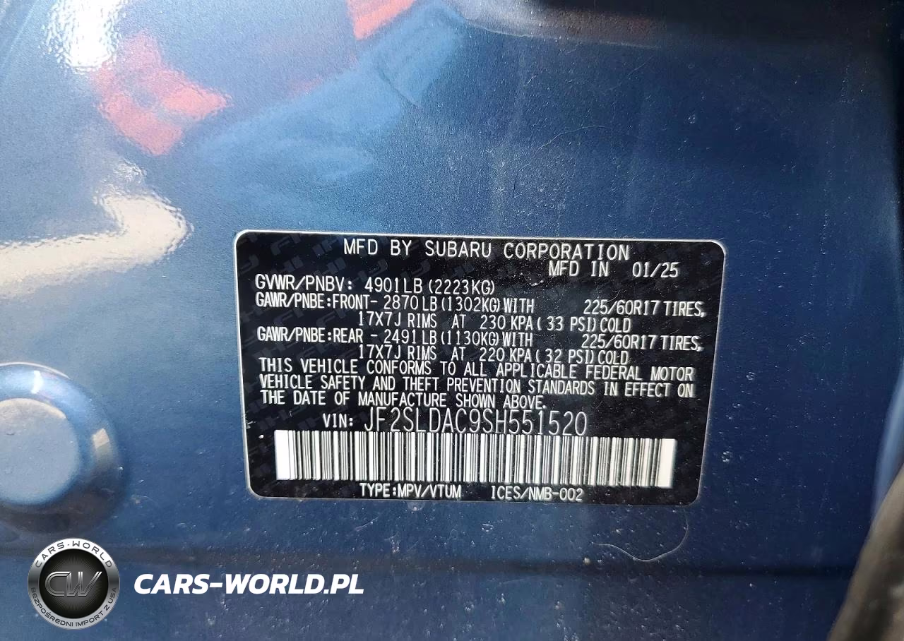 2025 Subaru Forester VIN:JF2SLDAC9SH551520 - 13