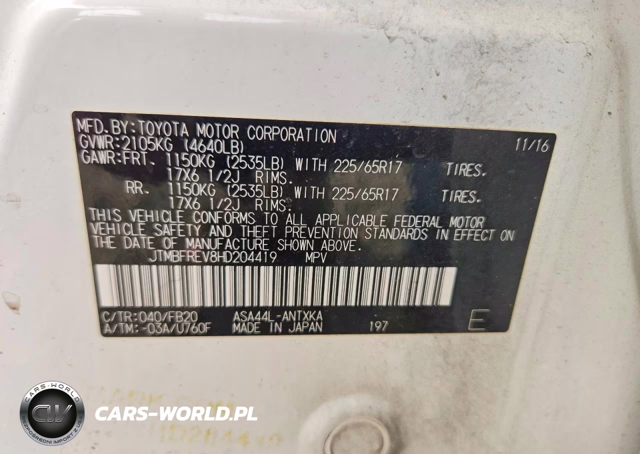 2017 Toyota Rav4 Le VIN:JTMBFREV8HD204419 - 13