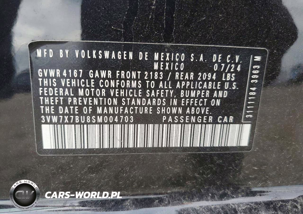 2025 Volkswagen Jetta Se VIN:3VW7X7BU8SM004703 - 12
