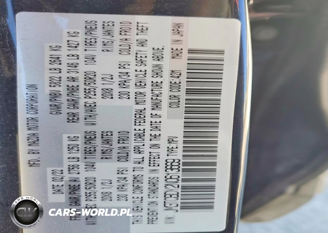 2022 Mazda Cx-9 Grand Touring VIN:JM3TCBDY2N0613669 - 13