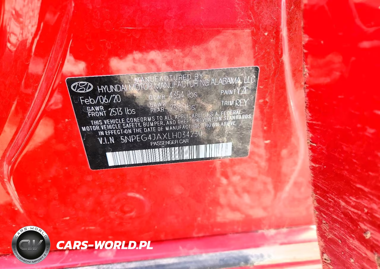 2020 Hyundai Sonata Se VIN:5NPEG4JAXLH034230 - 12
