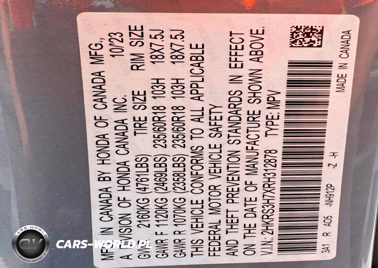 2024 Honda Cr-V Exl VIN:2HKRS3H7XRH312878 - 13