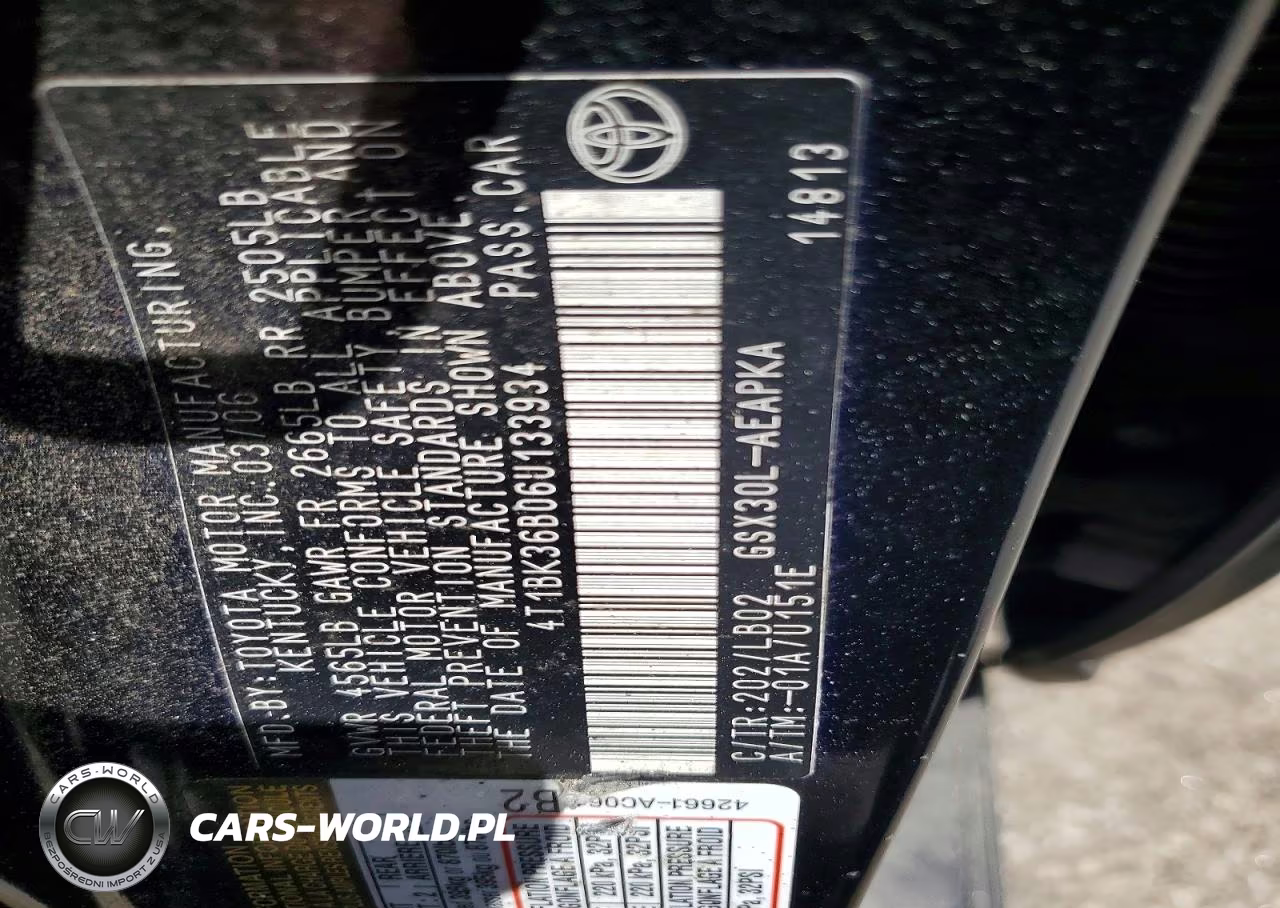 2006 Toyota Avalon Limited VIN:4T1BK36B06U133934 - 12