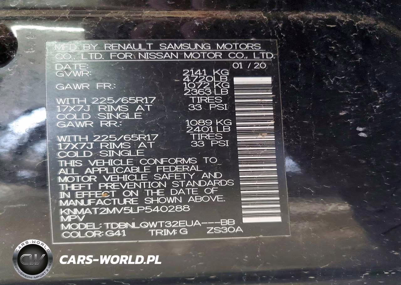 2020 Nissan Rogue Sv VIN:KNMAT2MV5LP540288 - 12