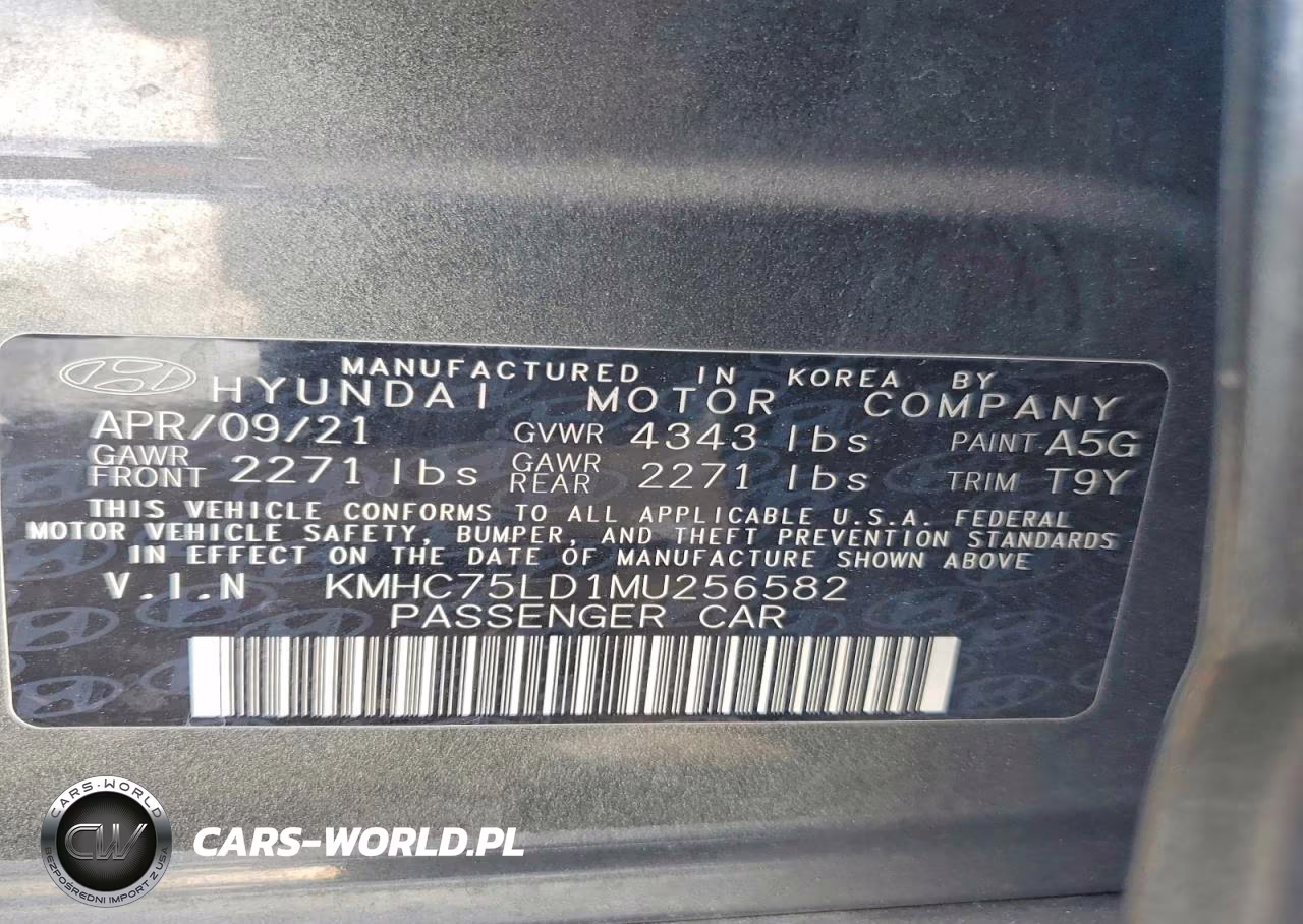 2021 Hyundai Ioniq Sel VIN:KMHC75LD1MU256582 - 12