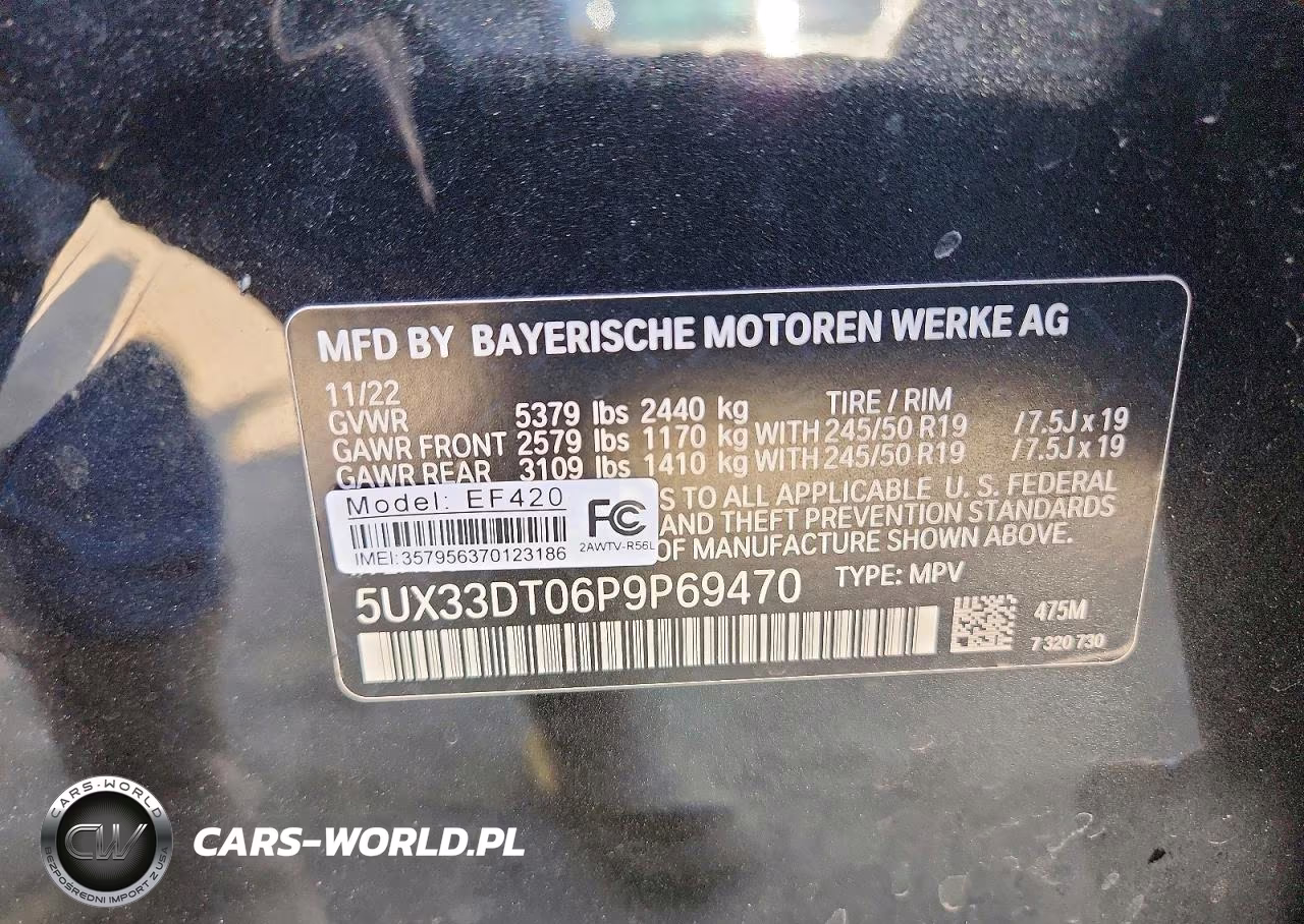 2023 BMW X4 xDrive30I VIN:5UX33DT06P9P69470 - 14